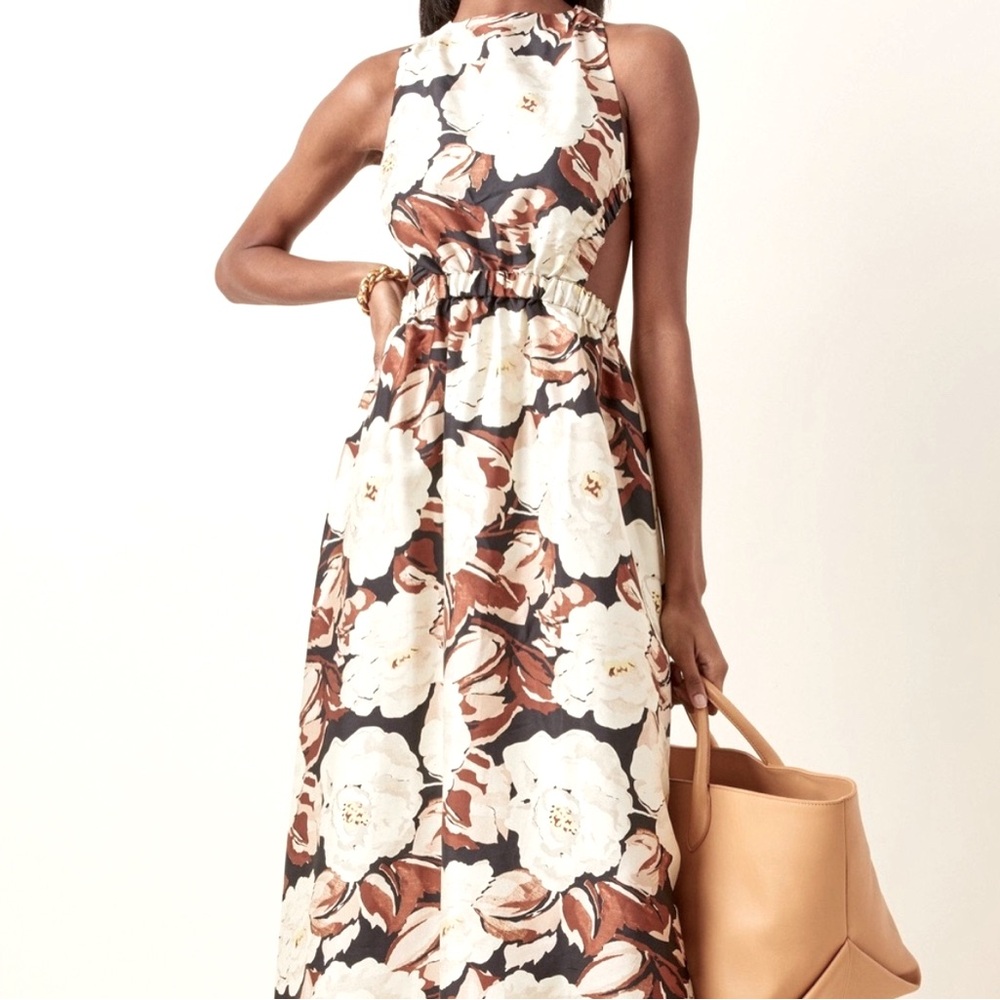 Viviane floral print silk gown. Brand new Sir the Label gown size 1 (us Small)